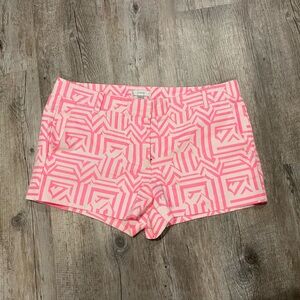 J. Crew Pink Geometric Women Shorts